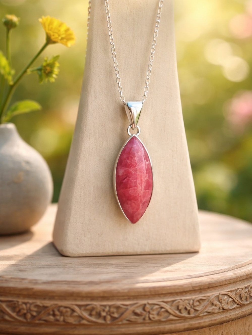 NEW! Rhodochrosite Necklace - Picture 3 of 13